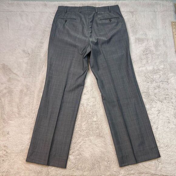 Ted Baker Modern Straight Dress Pants Mens Size 34x30 Gray Slacks Office Formal - Picture 5 of 8